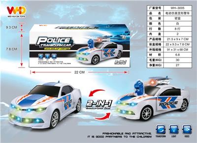 The electric simulation deformation of a police car - OBL740978
