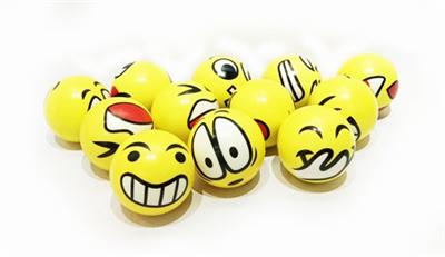 3.0 -inch smiling face PU ball - OBL741835