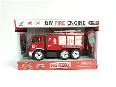 大号DIY惯性拆装消防车 - OBL741856