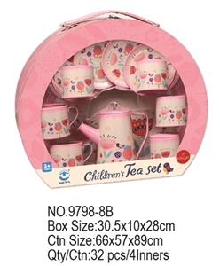 高壶粉红花咖啡具14PCS - OBL742232