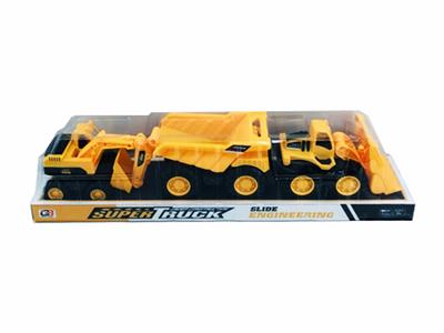实色滑行工程车  （3只装黄色） - OBL742525