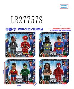 8.5 inch justice league building blocks 2 only in bulk, 4 mixed doubles eye lighting, have a voice - OBL743800