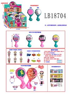 3.5寸搪胶款惊喜娃娃165MM惊喜梳子12只展示盒装 仿真发套款 - OBL743854