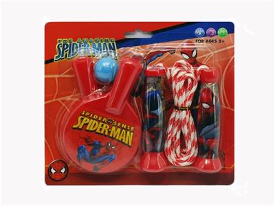 Spider-man table tennis racquet and skip rope - OBL744352