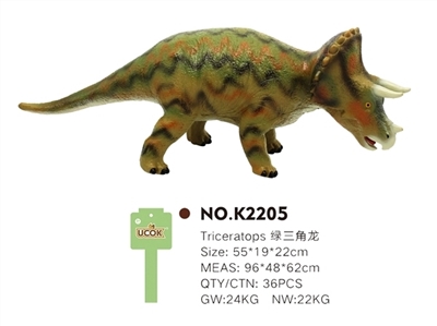 With IC evade glue cotton filling green triceratops - OBL744420