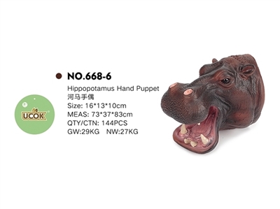 A hippopotamus hand puppets - OBL744466