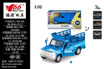 1：32 皮卡带斗（伊朗）两开门合金回力车带灯光音乐1款一色 - OBL745151