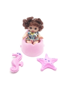 High grade 6 inches of evade glue of sprouting doll baby sit pool with starfish in hippocampus - OBL745417