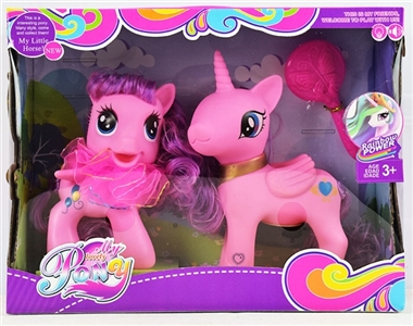 搪胶精灵马带灯光 音乐（两款混装） - OBL745474