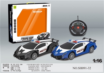 1:16警车灯光四通遥控车 - OBL745712