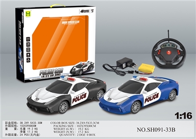 1:16警车灯光四通遥控车 - OBL745715