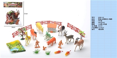 Farm animals combination map - OBL745847