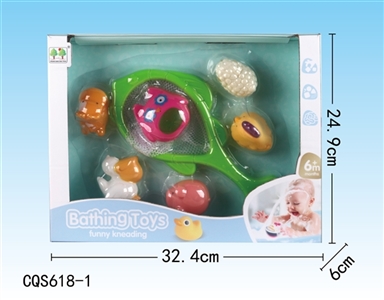鱼网+6只喷水玩具 - OBL746223