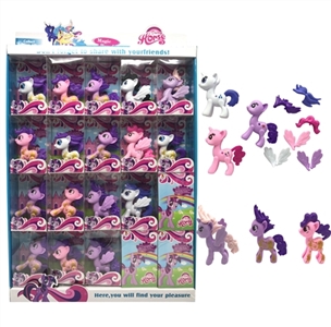 高档PVC盒塑料拼装马宝丽12PC混装。三款马头发翅膀都可以任意搭配 - OBL746263