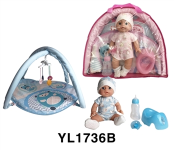 35 cm activities eyes doll with the function of water pee with carpet series - OBL746662