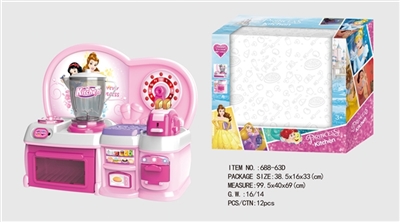 卡通粉迪士尼公主益智厨房、厨具组合 - OBL747148