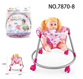 Iron toy Walker and 14 inch doll - OBL747464
