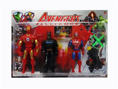 Gun with lamp avengers alliance with a flying saucer - OBL747583