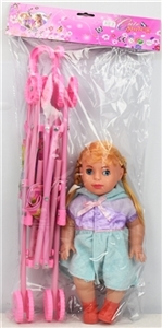 14 inch empty handed eye girl live with IC with cart - OBL748189