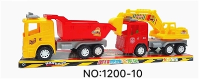 仿真工程运载车+挖掘机 - OBL748624