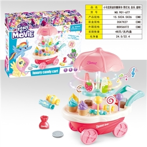 Pony polyster mini candy car (with light, music, and rotation) - OBL749981