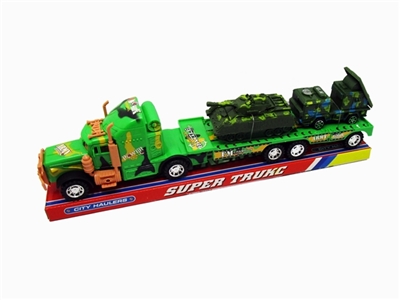 惯性平板车载二只军事车 - OBL750272