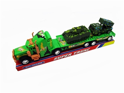 惯性平板车载二只军事车 - OBL750273