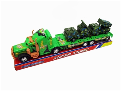 惯性平板车载二只军事车 - OBL750274