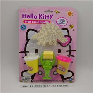 2安士彩泥剑龙卡板+模具+工具(2罐装)凯蒂猫版 - OBL750573