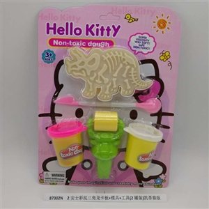 2安士彩泥三角龙卡板+模具+工具(2罐装)凯蒂猫版 - OBL750575