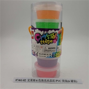 史莱姆6色珠光水晶泥PVC筒装(6罐装) - OBL750584