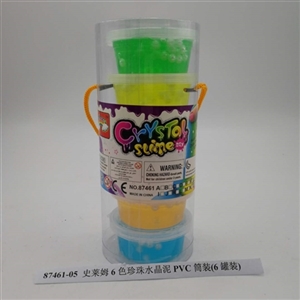 Slime 6 color pearl crystal mud PVC tube mount (6 cans) - OBL750587