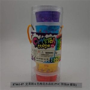 史莱姆6色梅花水晶泥PVC筒装(6罐装) - OBL750589