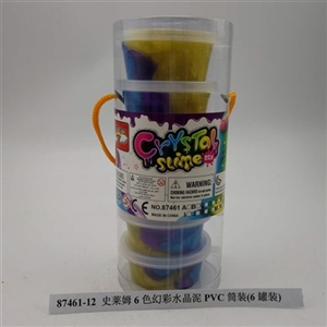 史莱姆6色幻彩水晶泥PVC筒装(6罐装) - OBL750594