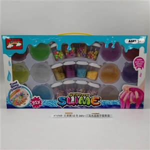 Slime 12 color crystal mud portable color box DIY tools - OBL750616