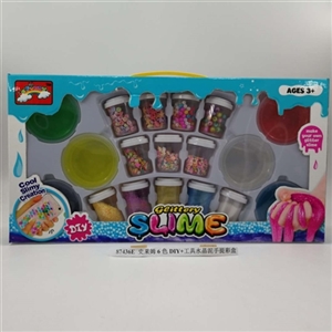 Slime 6 color crystal mud portable color box DIY tools - OBL750617