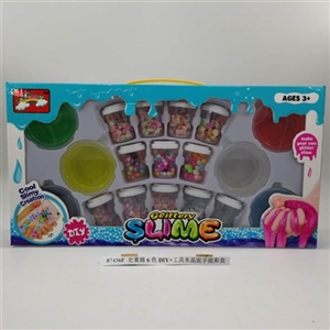 Slime 6 color crystal mud portable color box DIY tools - OBL750618