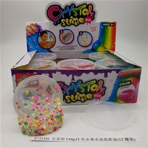 110 a g12 slime fruit color crystal mud color box (12 cans) - OBL750638
