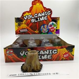 Slime volcanic type 70 g heavy metal mud sand skin color box (12 cans) - OBL750660