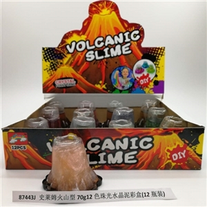 Slime volcanic type 70 a g12 color pearl crystal mud color box (12 bottles) - OBL750669