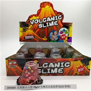 Slime volcanic type 70 a g12 color plum flower crystal mud color box (12 bottles) - OBL750673