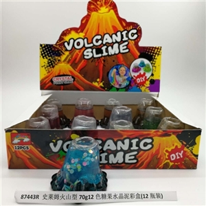 Slime volcanic type 70 a g12 candy color crystal mud color box (12 bottles) - OBL750675