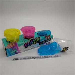 史莱姆水滴瓶85g3色珍珠水晶泥盒脚盒（3瓶装） - OBL750719