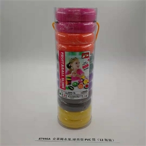 史莱姆水果.球类型水晶泥PVC筒（12瓶装） - OBL750745