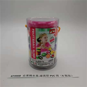 史莱姆水果.球类型水晶泥PVC筒（6瓶装） - OBL750746