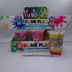 Slime 480 g cup cup 12 color pearl crystal mud display color box (6 cans) - OBL750753