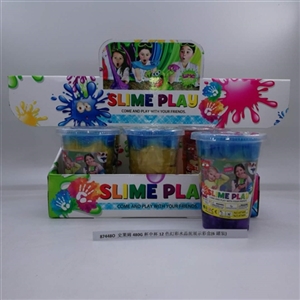 Slime 480 g cup cup 12 color colorful crystal mud display color box (6 cans) - OBL750763