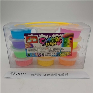 Slime 12 color transparent crystal mud color box (12 cans) - OBL750770