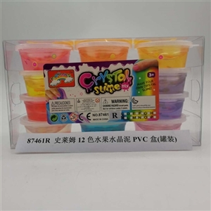 史莱姆12色水果水晶泥PVC盒(12罐装) - OBL750775