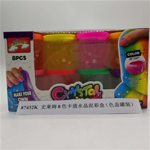 Slime 8 color cartoon crystal mud color box (color cover eight cans) - OBL750789